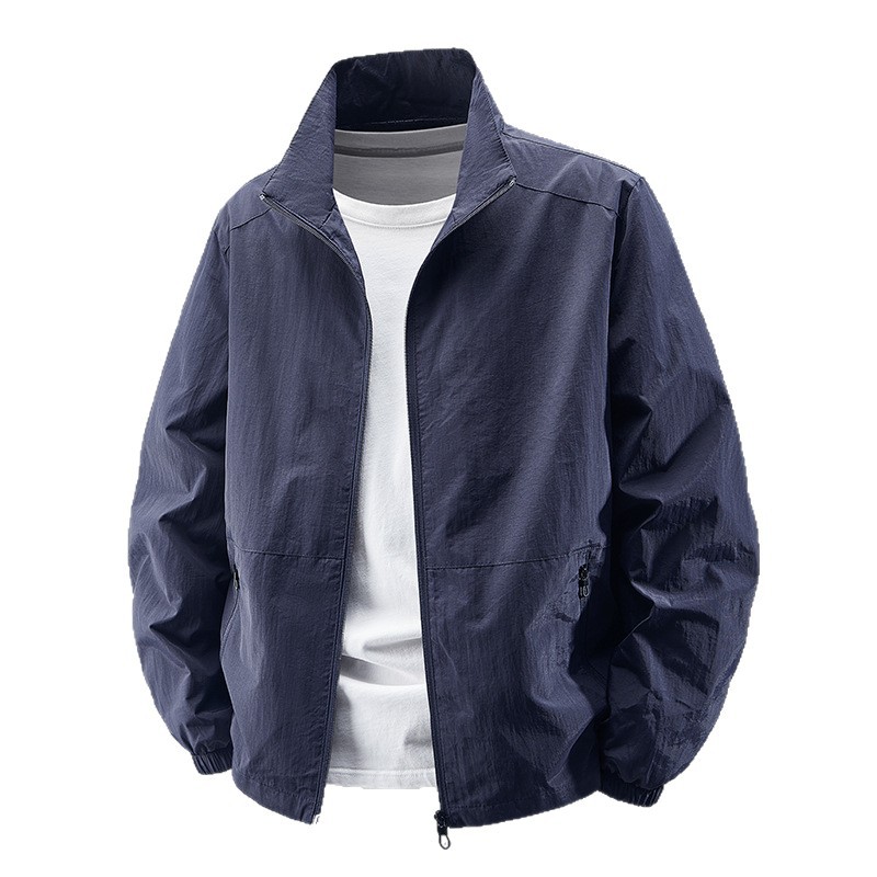 Chaqueta de hombre transfronteriza primavera y otoño delgada 2025 nuevo negocio ocio rápido secado transpirable chaqueta de asalto al aire libre