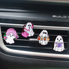 国境を越えて人気のハロウィーン幽霊車の吹出口香薫アクセサリーかわいい車載エアコン羽口装飾品