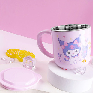 Coolomi Kidsren's Water Cup 304 Stainless Steel Milk Cup Double-Layer Cup Detachable Kindergarten Drinking Cup Anti-Fall