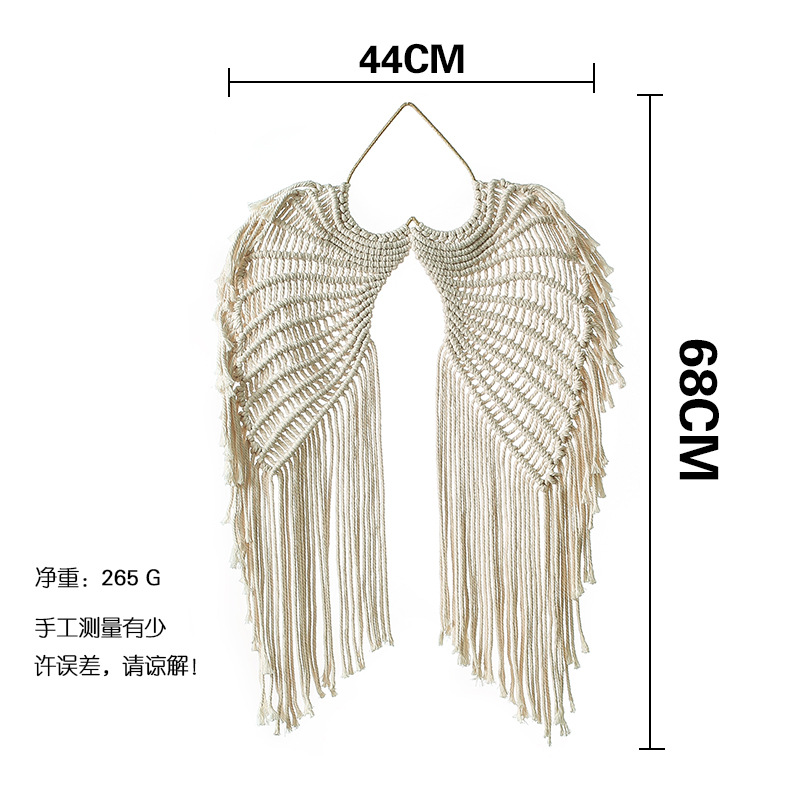 New Angel Wings Woven Tapestry Cotton Hand-woven Pendant Wall Hanging Decoration display picture 4