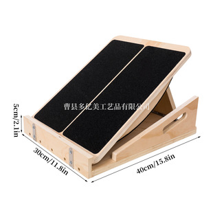 Wooden Stretching Board Fitness Inclined Pedal Multi-Position Adjustable Achilles Tendon Calf Stretcher Sports Standing Stretching Stool