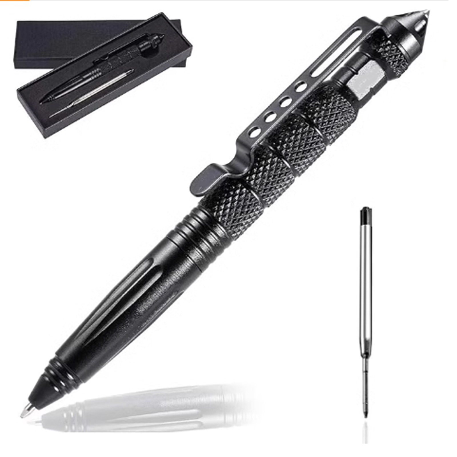 Autodefensa al aire libre B2 Cabeza de Acero de tungsteno pluma de defensa táctica EDC multi-función especial guerra pluma al aire libre ventana rota supervivencia firma pluma