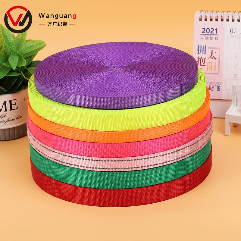 Имитация нейлонового цвета двойная бусина лента для домашних животных Тяговый ремень полиэстер утолщенная лента Тяговая веревка для домашних животных ремень сумка аксессуары