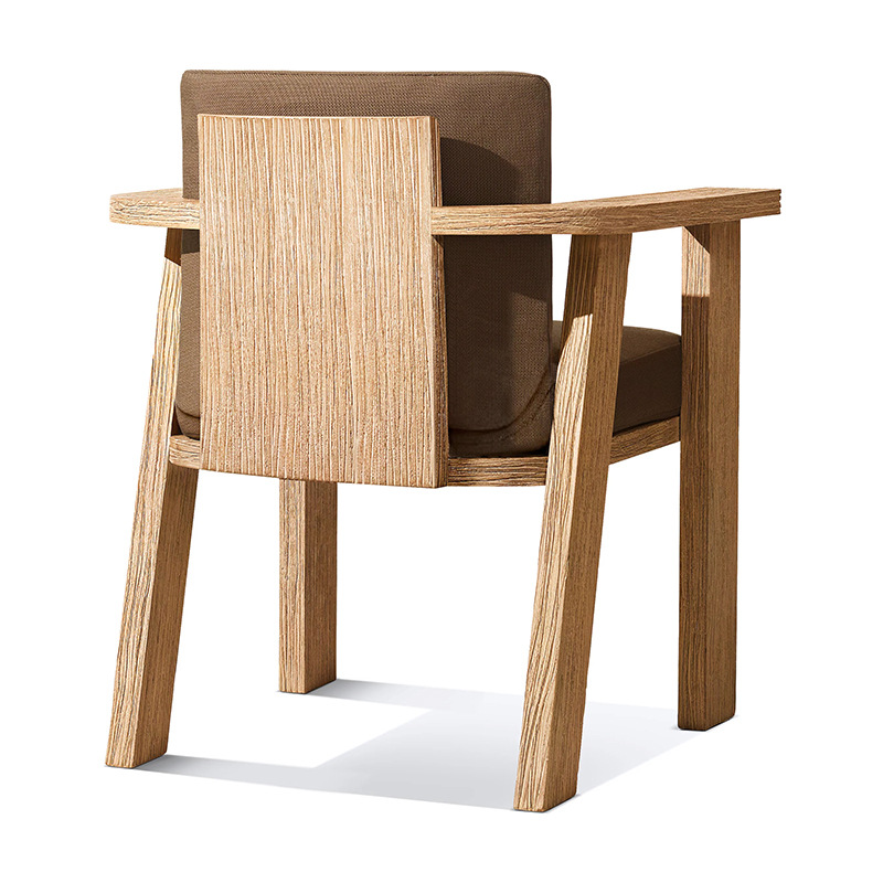 Mesas y sillas de madera maciza para exteriores, sillas de comedor de teca para patio y jardín, impermeables y resistentes al sol, para terrazas de hoteles y villas de diseño.
