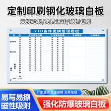 定制磁性钢化玻璃白板会议办公家用教学培训写字板挂式留言板可擦