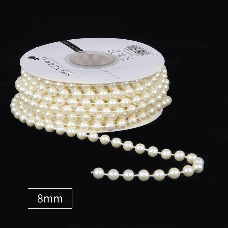 Bouquet material de embalaje al por mayor estilo Chanel flor embalaje DIY hecho a mano simulación perla bolsa flor accesorios Ins con cuentas