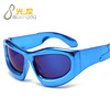 Sunglasses, fashionable glasses solar-powered hip-hop style, 2 carat, European style