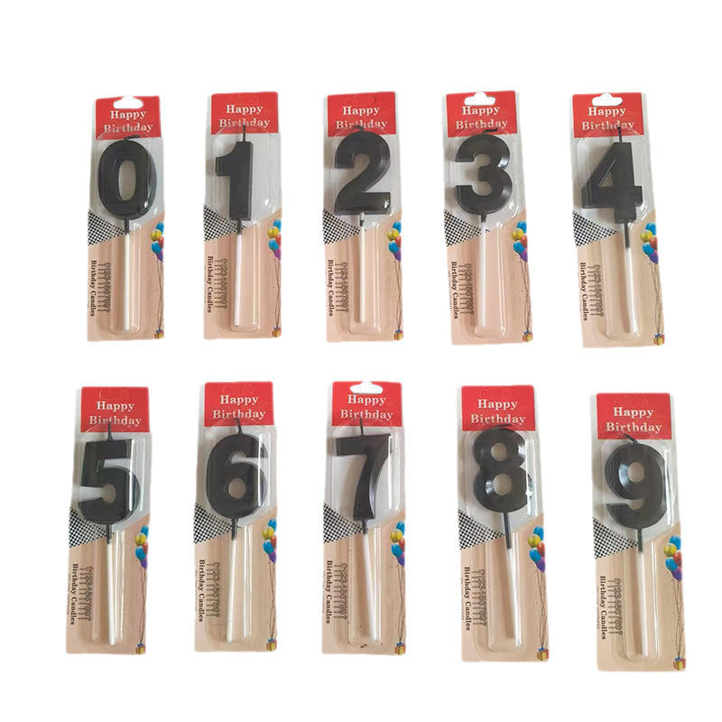 Vela de cumpleaños digital de la ópera al por mayor, fiesta romántica creativa, vela dorada y plateada, decoración de pastel de un año