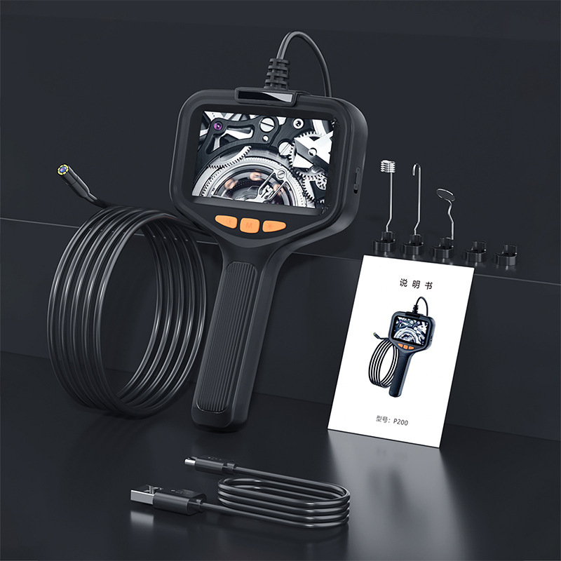 5,5mm HD-Handgerät Inspektionskamera für Autos mit Bildschirm, 8mm Objektiv Rohrkamera, Industrie-Endoskop
