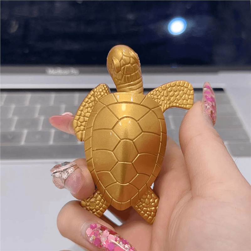 Zhao Caijin Bao tortuga de oro infláble llama abierta encendedor creativo tortuga de oro pequeña tortuga de metal para enviar novio encendedor image 6