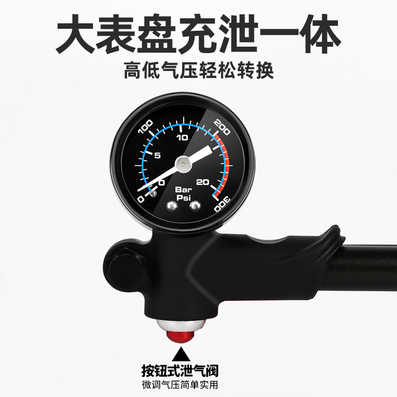 卸売高圧ポンプアルミ合金フロントフォークポンプリアサスペンションロードバイクインフレータブルポンプ|undefined