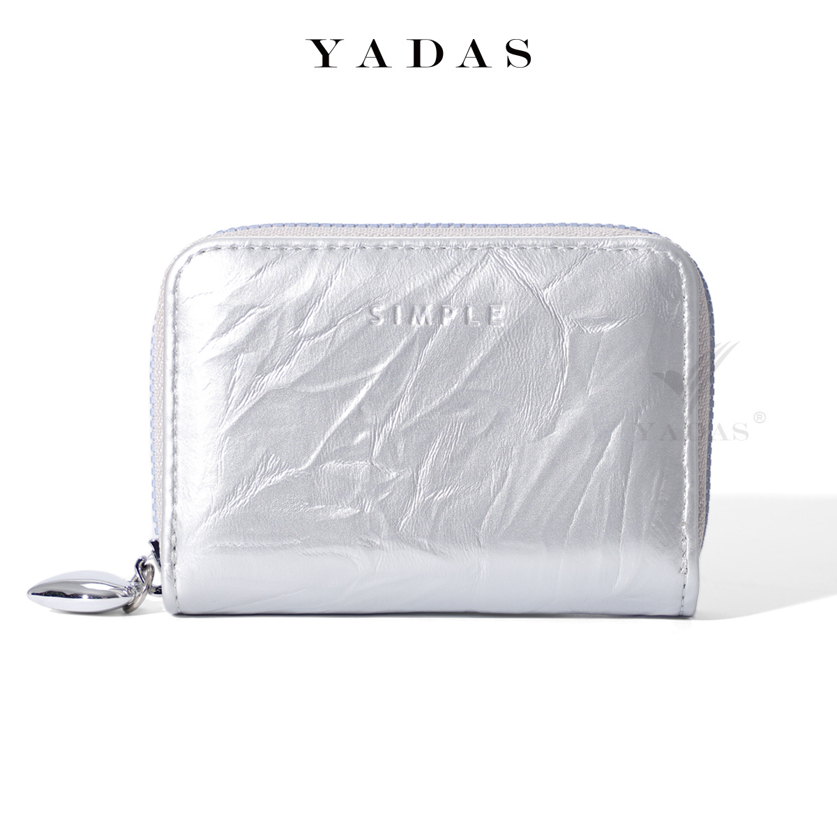 YADAS nueva cremallera mini moda textura explosiva agrietada color sólido multi-cartón órgano damas PU bolsa de tarjetas al por mayor