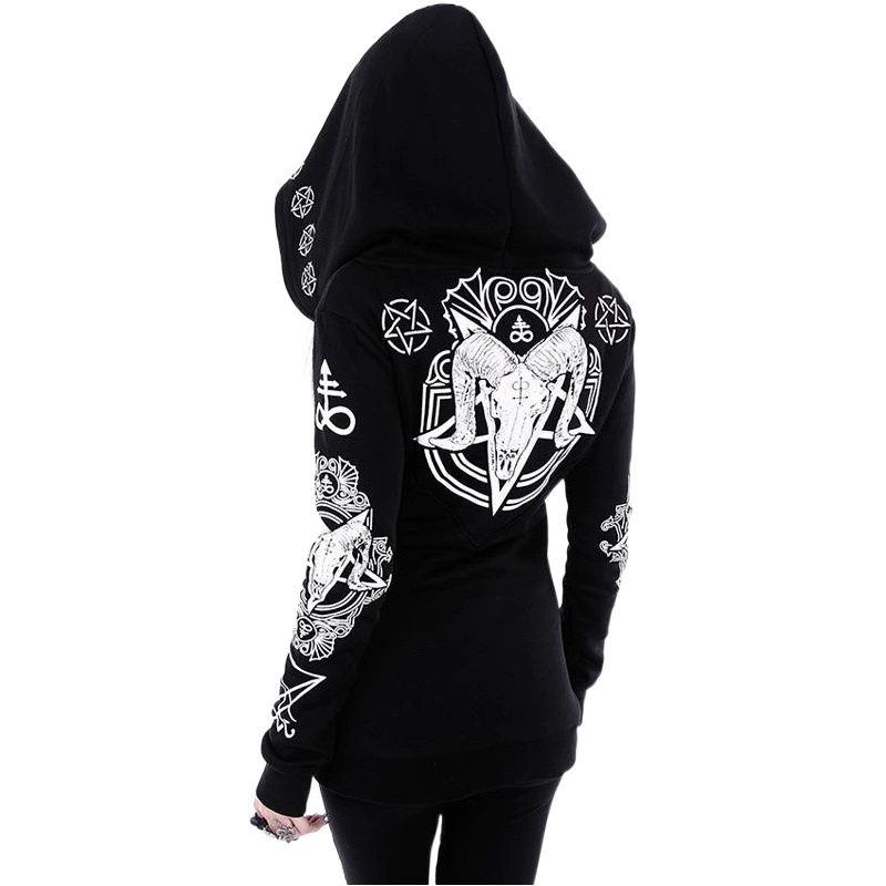 Женский кардиган с длинным рукавом AliExpress с рисунком Луны в стиле панк 2019, длинный свитер с принтом желаний