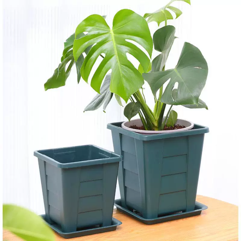 Толстый квадрат в форме штатива пластиковый цветочный горшок
