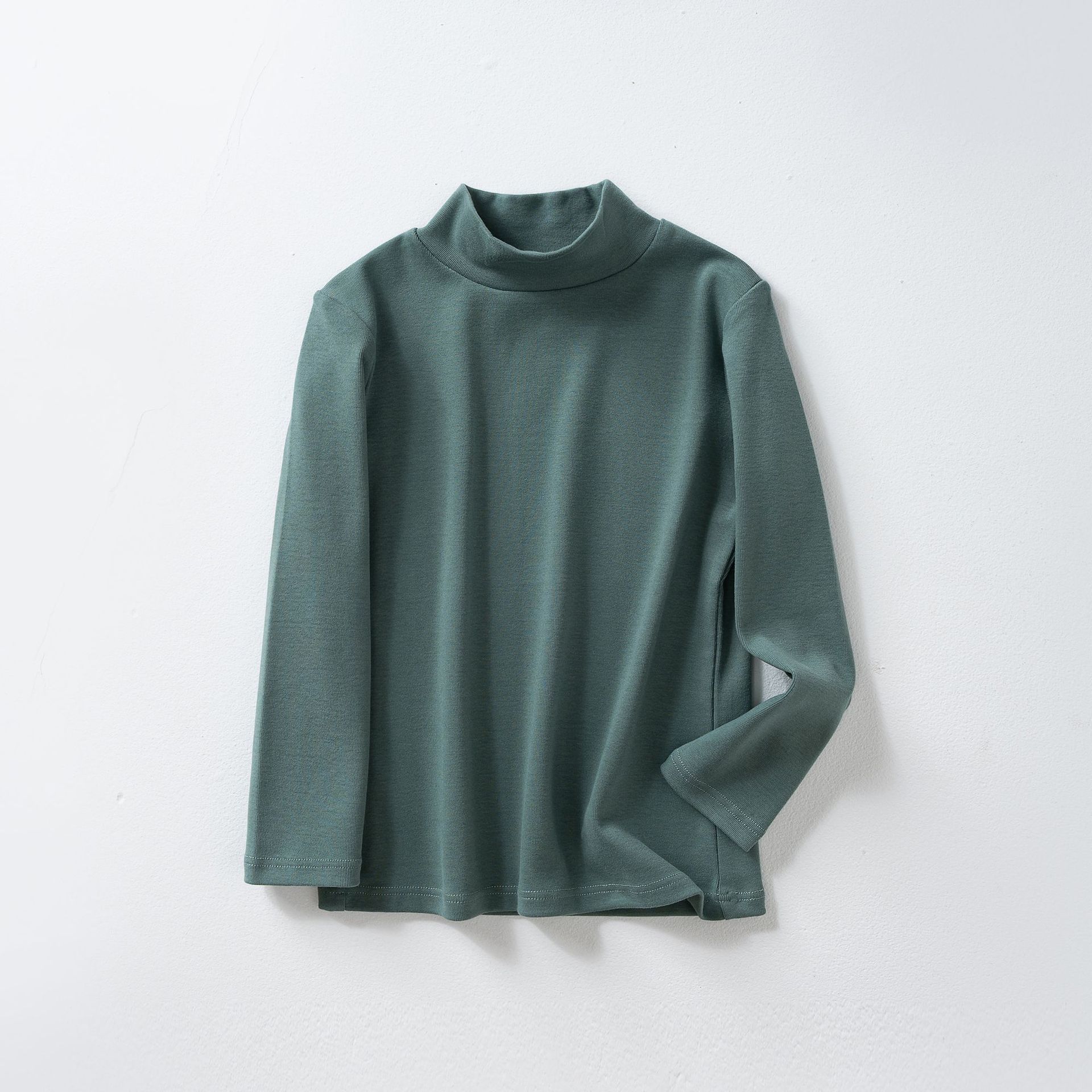 Camiseta térmica de otoño e invierno para niños, ropa infantil clase A, camisa de otoño para niños, camiseta interior de cuello medio alto de color liso para niñas.