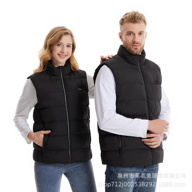 Cross-border intelligent four-control zone 21 heating electric vest USB constant temperature for men and women with thick heating vest
