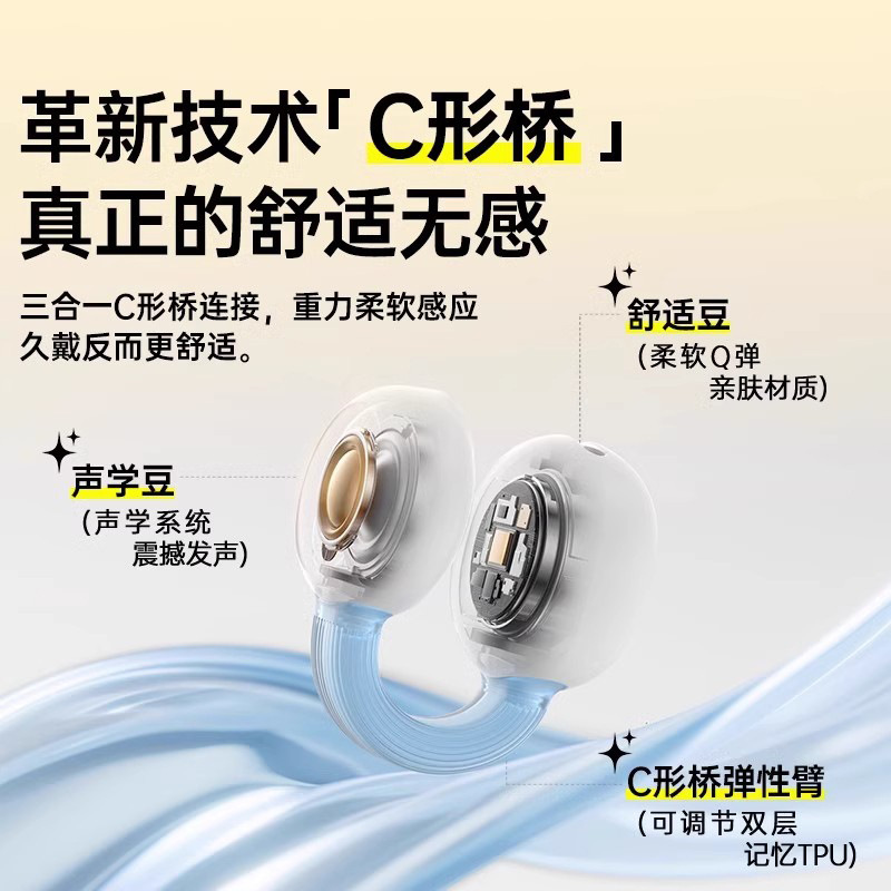 新しい Bluetooth ヘッドセットワイヤレス空気骨伝導非インイヤーオープンイヤークリップスポーツランニング 2024 新しいスタイル|undefined