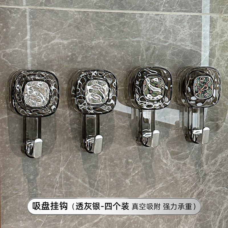 Gancho de ventosa giratoria fuerte vacío sin perforación fuerte gancho adhesivo de carga puerta de cocina detrás de la pared del baño