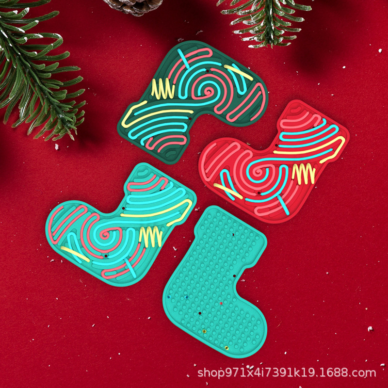 Amazon calcetines sensoriales tablero de silicona tablero de descompresión infantil puzzle tablero de actividad regalos de Navidad al por mayor