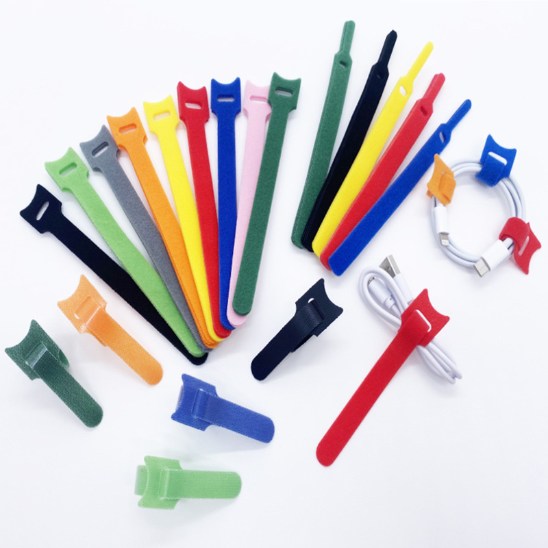 Cross-border color needle nylon ring winding back-to-back velcro plant strap hook hair self-adhesive cable tie
