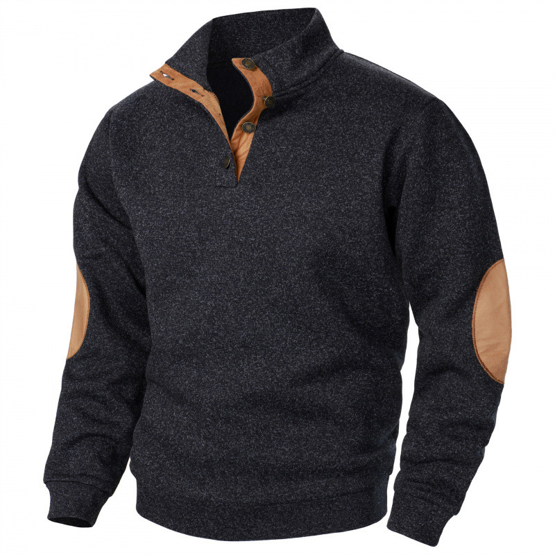 New Men's Vertical Collar Sweater Jacket Men's Knitted Joint Stitching Casual Jacquard Cardigan Sweater New Men's Vertical Collar Sweater Jacket Men's Knitted Joint Stitching Casual Jacquard Cardigan Sweater