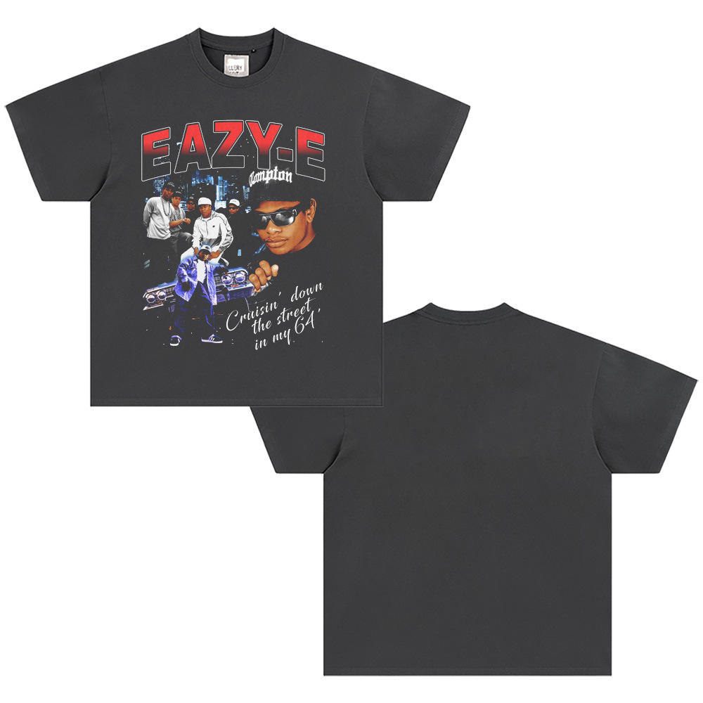 West Coast Rap N.W.A. Digital Direct Jet Washing Made Old American Retro Little Neck Camiseta image 8