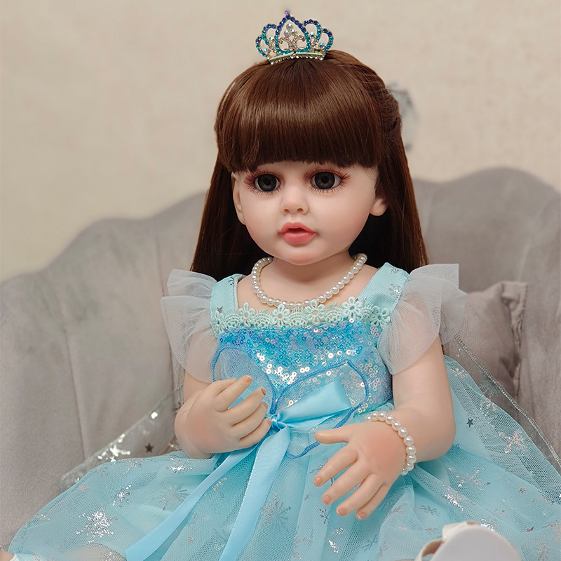 Vinilo completo 55cm simulación bebé muñeca transfronteriza nueva muñeca renacida muñeca de juguete entrega al por mayor