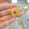 Vietnam Sand Golden Buddha's Top Small Pendant Bronze Gold Global Rulai Buddha first like a pendant men and women black rope necklace