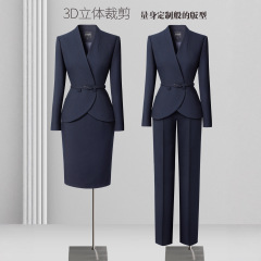 秋季西装套装女职业气质OL通勤酒店工装案场客服售楼部工作服高端