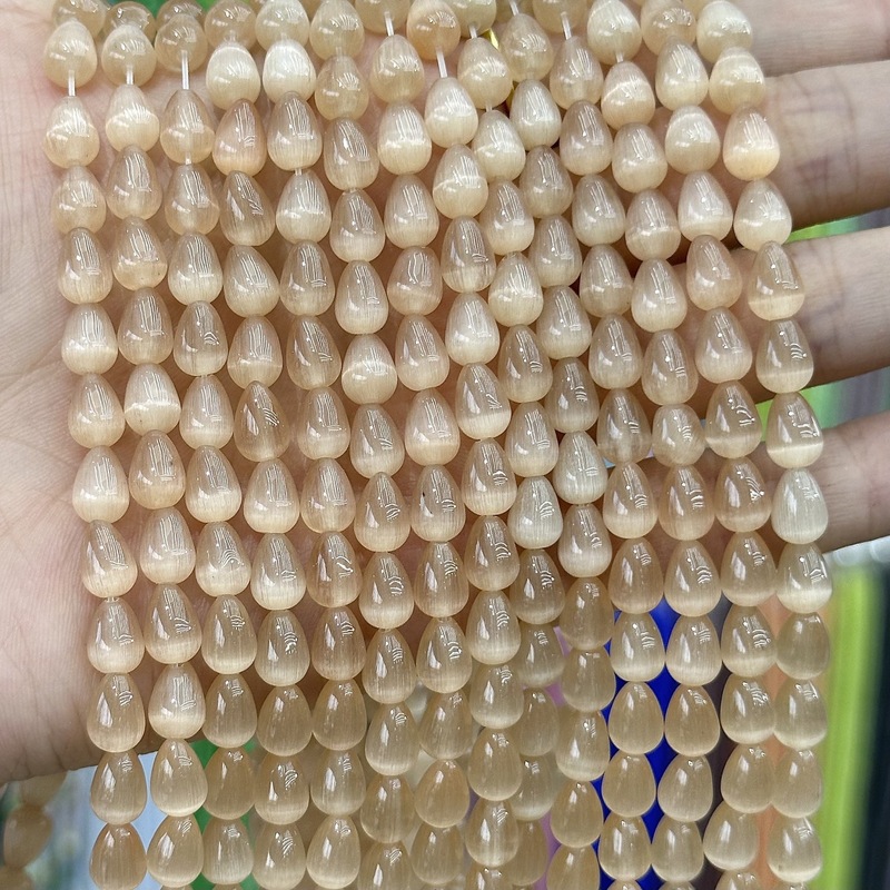 厂价直销 水滴型猫眼石散珠 diy古风发簪头饰珠串饰品配件半成品|undefined