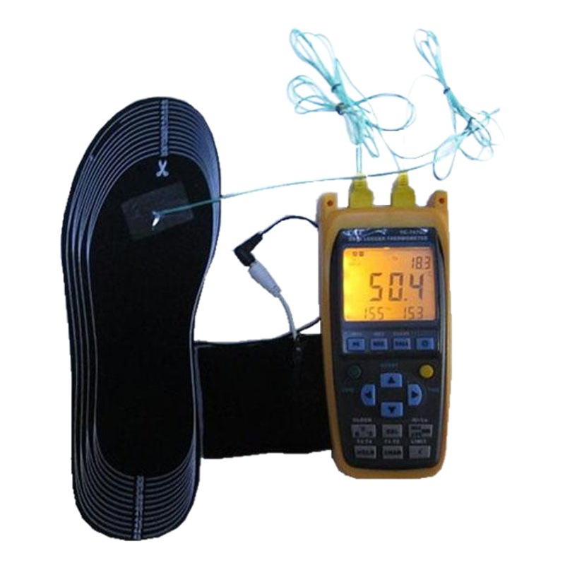 Carbon Fiber Electric Heating Insole Battery Box Power Supply Heating Insole 4.5V with Battery Box Strap Heating Insole