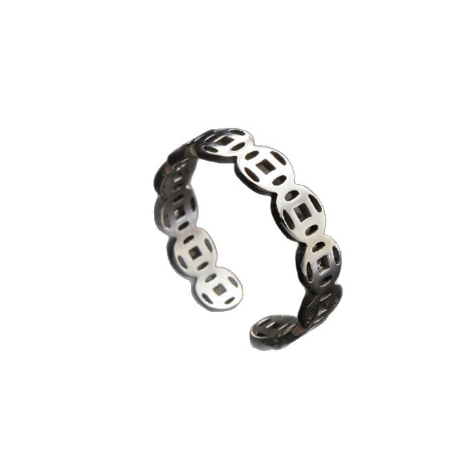 Qian Duoduo Copper Coin Ring Fine Jewelry For Wealth And Fortune_voghion.com