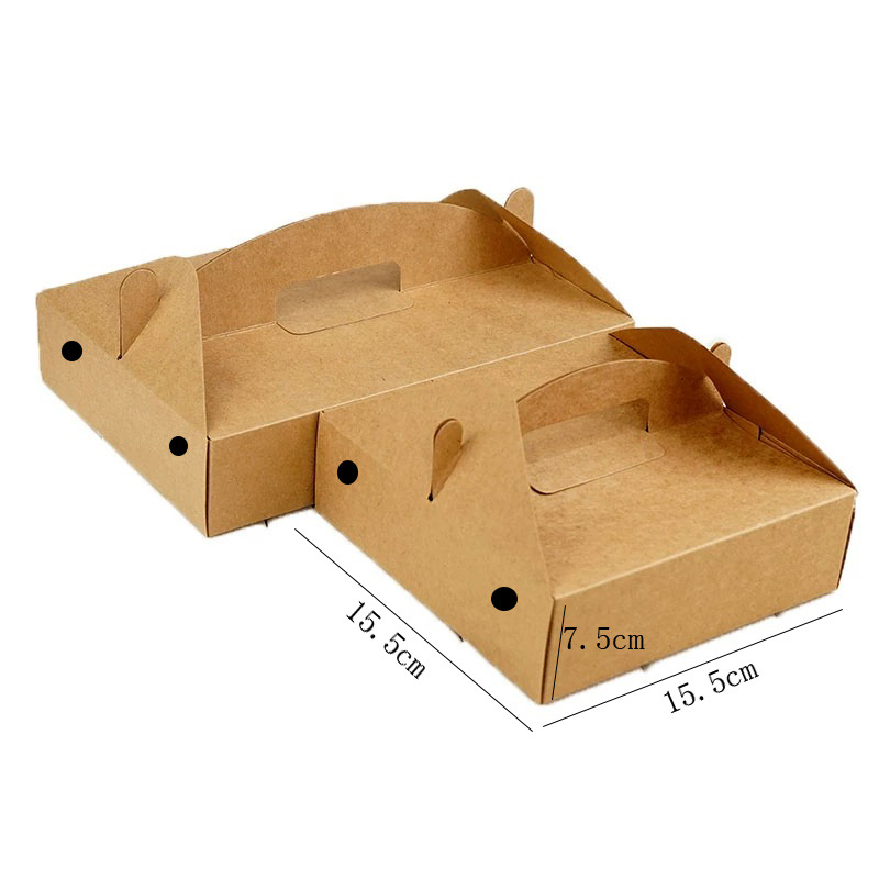 Caja de pastel de queso portátil blanca Caja de postre cuadrada de 6 pulgadas y 8 pulgadas Caja de embalaje de embrión de pastel vasco Caja de embalaje