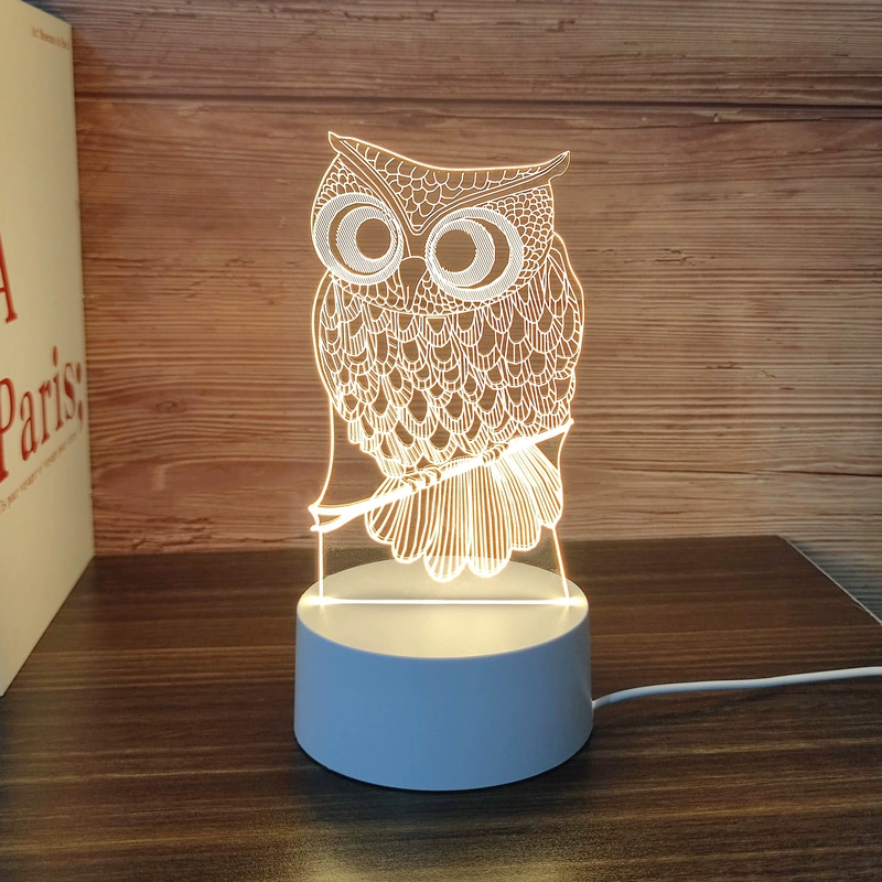 Creative three dimensional night light for bedroom, LED lantern for bed, energy-saving lamp, wholesale, 3D, eyes protection