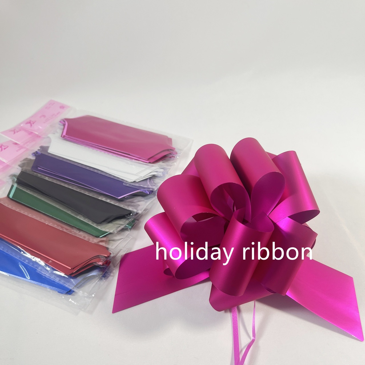 PP bola de plástico mano de flores de regalo de cinta de color, arco de flores de fiesta creativa multicolor