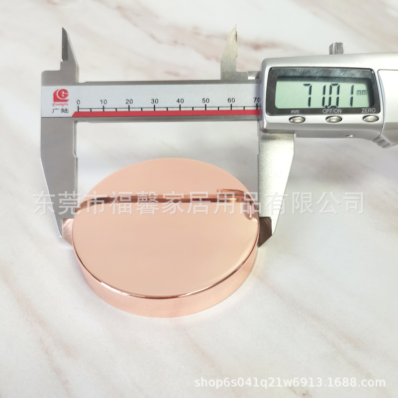 福馨-金属プレスメッキ香薫鉄蓋ガラスろうそくカップ金属蓋0.5mm冷間圧延鋼鉄蓋卸売り|undefined