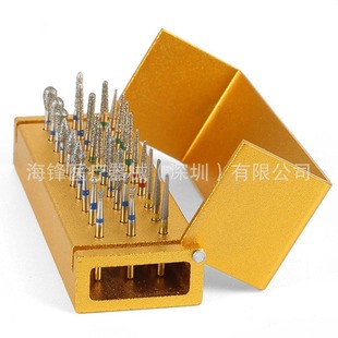 Cross-Border Dental Diamond Burs + Aluminum Alloy Holder High-Speed Handpiece Set 30Pcs Care Combination Dental Preparation Tool