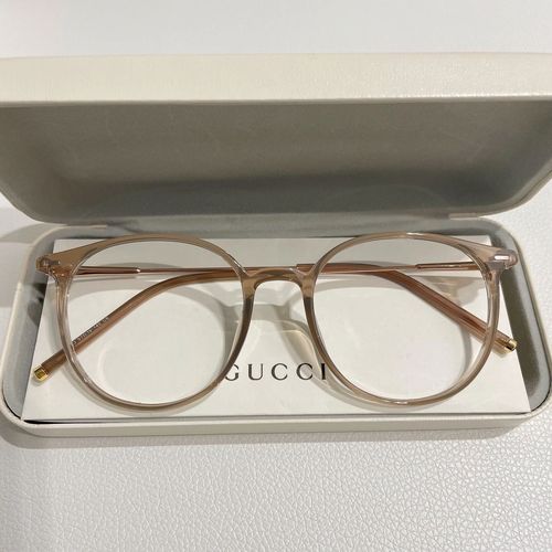 Women's Blue Light Blocking Glasses, Prescription Glasses, Fashion Round Square Face Frame, Natural, Slimming, Cold Tea Color, Non-Prescription Eyeglasses