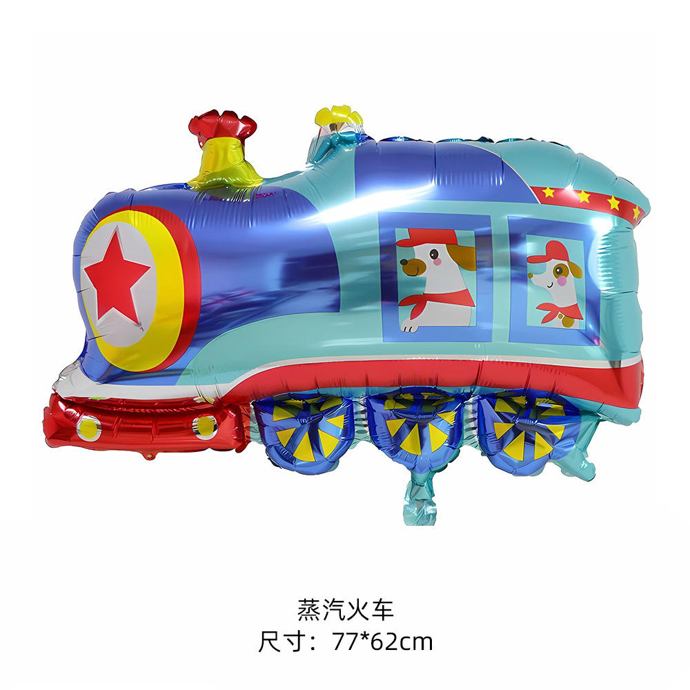 Nuevo vehículo de dibujos animados globo de película de aluminio para automóviles feliz cumpleaños lugar decoración de globo de fiesta para niños