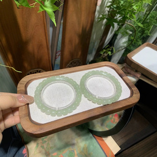 Jinyutang Xinjiang Hetian Jade Clear Water Straight Cut Bracelet, Ice-Like, Delicate, Selected Ice Skin and Jade Bones, Fairy-Like and Floating