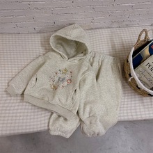 【10.15号前发货】2025泡塔深秋冬款女童卫衣加绒卫裤套装-98027