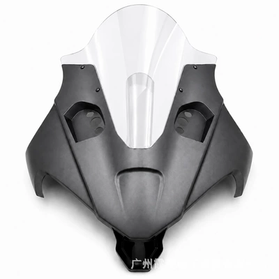 Motorcycle front windshield | combat elevated windscreen, direct - matte-gray-transparent