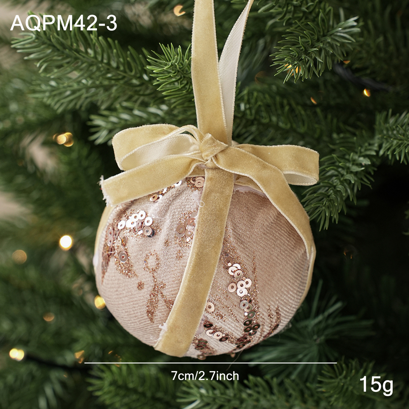 Tela transfronteriza bola de Navidad bola de paleta polvo adhesivo decoración del árbol de Navidad decoración de la atmósfera de vacaciones decoración de colgante image 8