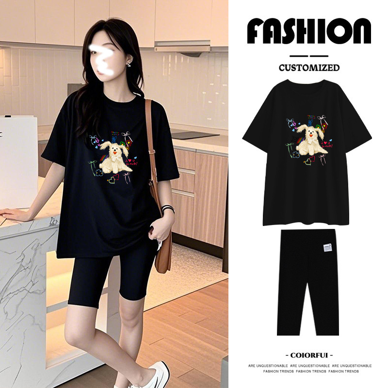 Pregnant Women Summer suit Short-sleeved T-shirt Top Shorts Two-piece suit Thin Pregnant Women