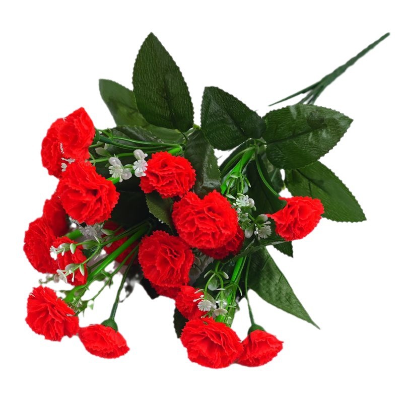 Clavel de imitación flor seda pudín flor falsa mesa flor decoración paisaje props de disparo al por mayor