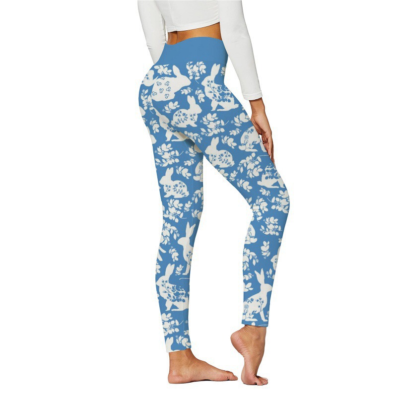 2022 Cross-border Spring and Autumn New Easter Series Digital Printed Women's Leggings Stretch Tight Yoga Pants
