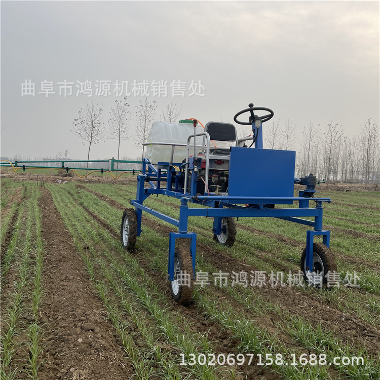 鸿源四轮乘坐式打药机 柴油高压喷雾机 农用宽幅喷药机图片