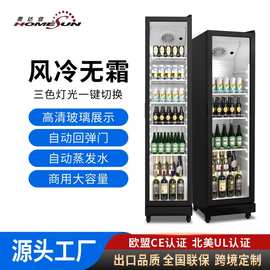奥达信冷藏柜窄单门酒水饮料柜110V/220V冰箱保鲜柜窄体商用立式