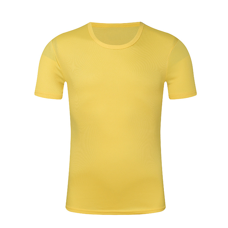 廠家批發圓領T恤定制logo廣告衫夏季男女運動網眼透氣短袖工作服