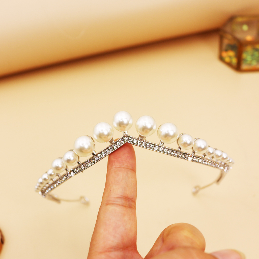 Title 4, Couronne de Mariée Alliage Perle Diadème de Mar...